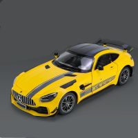 1:18 Benz GTR โมเดลรถโลหะผสมปีศาจเขียวรถของเล่นโลหะหล่อเหล็กเสียงเบาสำหรับสะสมของขวัญสำหรับเด็กยานพาหนะ