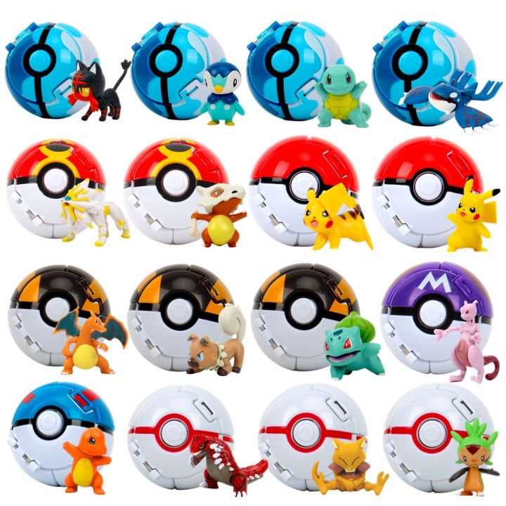 ภาพอนิเมะ-pokeball-ลูกบอลโปเกมอนพิกะจูเซนิกาเมะ-pocket-monster-ตัวแปรโปเกมอนของเล่นลูกบอลเอลฟ์แอคชั่นโมเดลของขวัญ