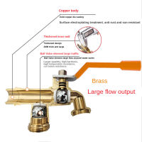 ss Faucet Garden Outdoor Balcony Mop Pool One In Two Out Household Double Hole Water Nozzle Garden Faucet