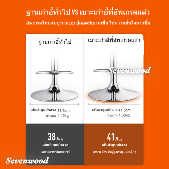 sevenwood-เก้าอี้-เก้าอี้บาร์มีพนักพิง-เก้าอี้หมุนได้-360-องศา