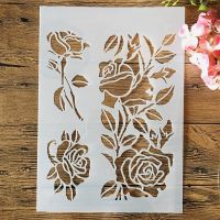 A4 29cm Rose Flowers DIY Layering Stencils Wall Painting Scrapbook Coloring Embossing Album Decorative Template