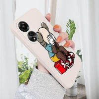 เคส PMP เคส Hp สำหรับ OPPO A78 4G A78 4G เคสโทรศัพท์แท้ยี่ห้อแฟชั่นร้องไห้รูปแบบขอบสี่เหลี่ยมของเหลวเคสป้องกันกล้องคลุมทั้งหมดปลอกซิลิโคน