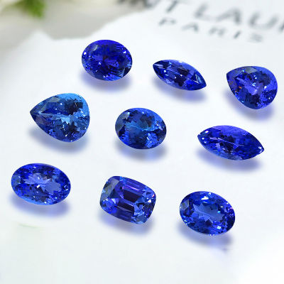 ตัดธรรมชาติ3A ไพลินแทนซาเนียแร่คอรันดัม Spinel Royal สีน้ำเงินถุงถั่วหินหลวม DIY เครื่องประดับอัญมณีสีฟ้า AAA