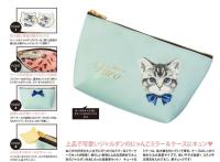 ♘✕№ steady daily magazine appendix storage bag cute cat cosmetic bag free shipping 15x6x11cm