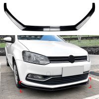 【DT】Front Bumper Spoiler Lip For Volkswagen VW POLO MK5 6R 6C 2009-2017 Glossy Black Car Lower Blade Guard Plate Cover Kit Splitter  hot