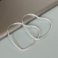 Sterling silver endless heart hoops | Lightweight hoops | Heart earrings | Bohemian jewelry | Gift for sweethearts | E1059