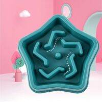 Pet Bowl Labyrinth Type Plastic Bottom Anti Slip Multiple Colors Pet Choking Prevention Pet Cat Dog Slow Food Bowl