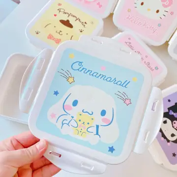 Kuromi My Melody Cinnamoroll 2-Level Bento Box w/Tableware + Lunch Box Bag  Set Inspired by You.