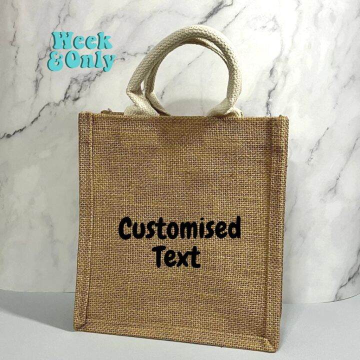 Personalised Jute Bag/Muji Bag Lazada Singapore