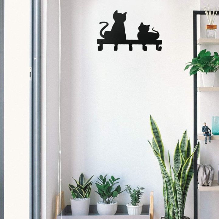 wall-mounted-coat-hooks-cat-shaped-hanger-punch-free-coat-rack-clothing-hooks-key-holder-for-home-bedroom-decoration