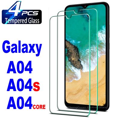 ฟิล์มปกป้องหน้าจอ A04s แกน A04 Samsung Galaxy กระจกนิรภัยสำหรับ2/4ชิ้น