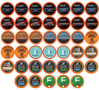 TWO RIVERS COFFEE Medium Roast Coffee Pods, Compatible with 2.0 Keurig K-Cup Brewers, Variety Sampler Pack, 40 Count