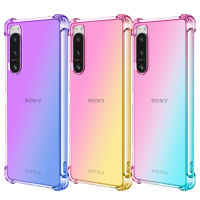 เคส Sony Xperia 5 IV Xperia 10 IV Sony Xperia เคสสำหรับ Sony โทรศัพท์ไล่ระดับสีรุ้งโปร่งแสงป้องกันการตก1 IV Xperia Pro-I