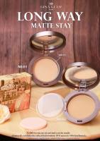 Gina Glam Long Wear Matte Stay Two Way Cake Compact Powder SPF15 G40 จีน่า เกลม แป้งจีน่า 11g แป้งคุมมัน แป้งผสมรองพื้น