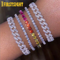 2021 New Iced Out Bling AAAA Zircon 3mm Tennis Chain celet Women Man Hip Hop Fashio Jewelry Gold Silver Color CZ celet