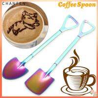 CHANFEN 401ปลายสแตนเลส/แบนช้อนช้อนของหวานย้อนยุคกาแฟแตงโม