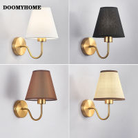 DOOMYHOME โคมไฟห้องนอนติดผนัง LED ติดผนัง,โคมไฟข้างเตียงผ้าบังแสงห้องนั่งเล่นไฟกำแพงในโรงแรมทีวีติดพื้นหลัง