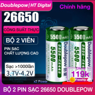 Bộ 2 Viên Pin Sạc 26650 Doublepow pin thay thế ắc quy, chế pin 2s, 3s, 4s thumbnail