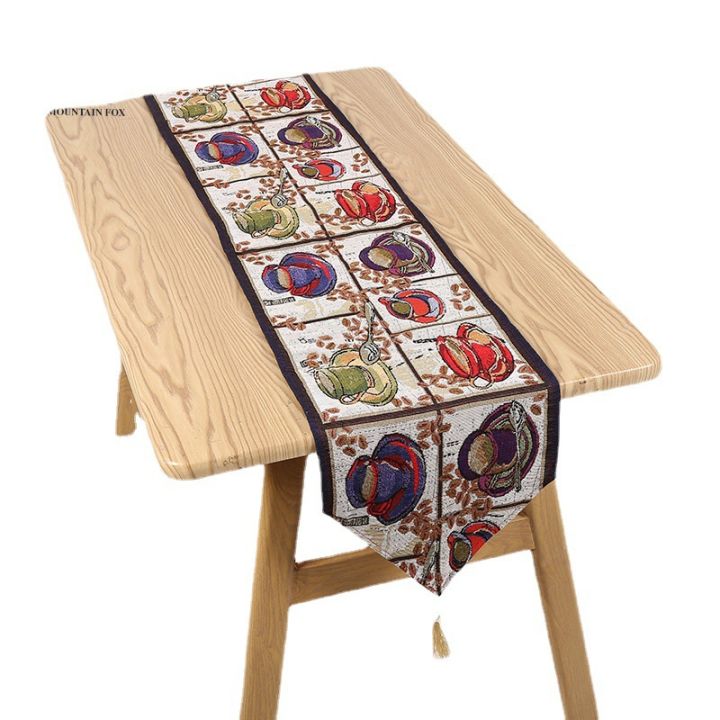 ธงโต๊ะยาว-ผ้าปักลายบ้านนก-โต๊ะน้ำชาสไตล์ยุโรป-ผ้าปูโต๊ะ-สิ่งทอในบ้าน-การทอโต๊ะยาว-ผ้าปูโต๊ะร้านค้า-vwqso