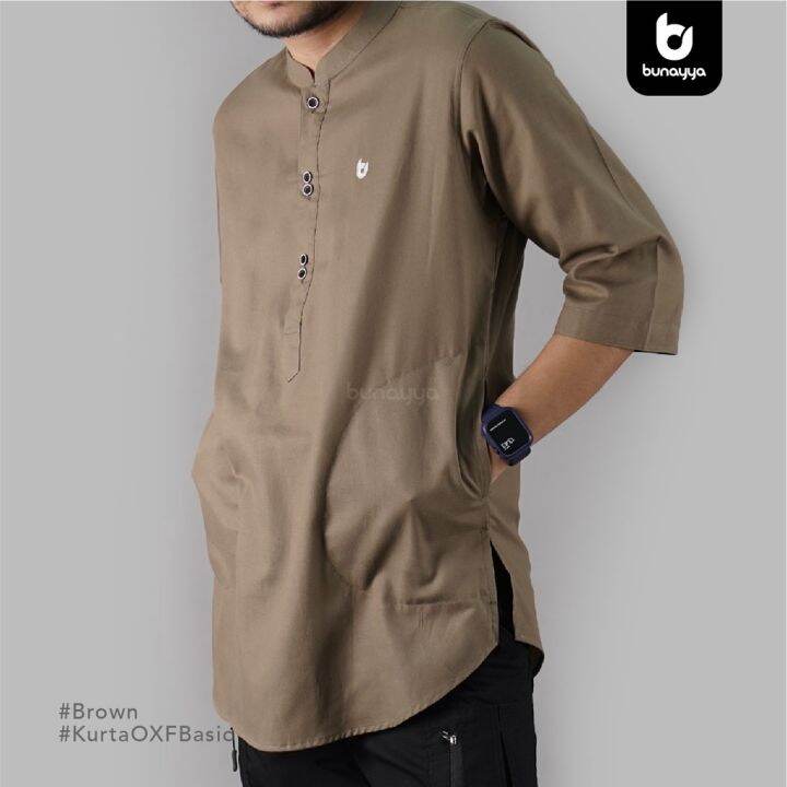 Baju Koko Kurta Dewasa OXF Basic Lengan 3/4 Bunayya Sunnah Clothing
