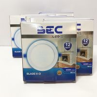 แพ็ค10ชุด  Pack 10 Boxes โคมไฟ ดาวน์ไลท์ LED Downlight 12W แบบฝัง แสงสีขาว Day light ทรงกลม BEC