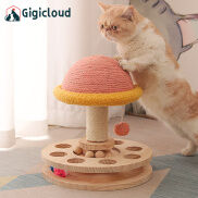 Gigicloud 2 lớp mèo bàn xoay đồ chơi cột cho mèo cào đồ chơi cho mèo cào