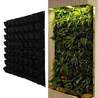 [ELEGANT] Black Color Wall Hanging Planting Bags 36/72 Pockets Grow Bag Planter Vertical Garden Vegetable Living Garden Bag Home Supplies