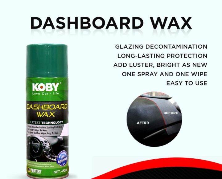 Dashboard Wax Spray Surface Cleaner Wax for Dashboard, Leather Seats and Car Door Universal 450