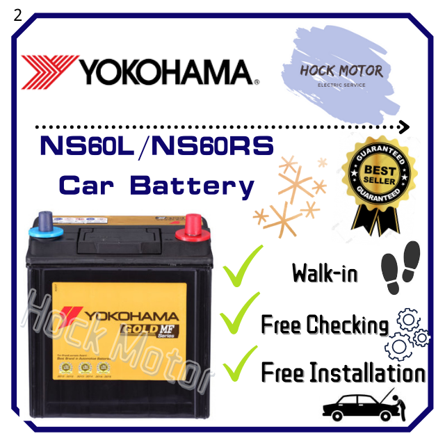 Yokohama Car Battery Maintainance NS60L/NS60RS/46B24L/46B24R Lazada
