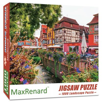 Jigsaw Puzzle 1000 Pieces for Adults Colmar Town Colorful Landscape Challenge Game Decompression Toy Home Wall Decoration
