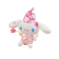 Kawaii Sanrio Ragdoll Anime Stuffed Cinnamoroll Keychain Fluffy Kuromi Kitty My Melody Plush Couple Pendant Takara Tomy Cartoon