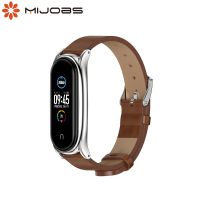 【LZ】 For Mi Band 7 6 5 4 3 8 Straps PU Leather Correa Opaska Do Mi Band 6 Strap Miband 4 Bracelet For Xiaomi Xiomi Metal Wristbands