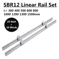 4x SBR20UU Block Bearing US Stock 2x SBR20 L300-1500mm Linear Rail Shaft Rod