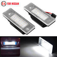 2Pcs รถ LED ใบอนุญาตจำนวนแผ่นโคมไฟสำหรับ Nissan Juke F15 Micra K12มีนาคม K13เตะหมายเหตุ E11 Armada NV200 Rogue Qashqai