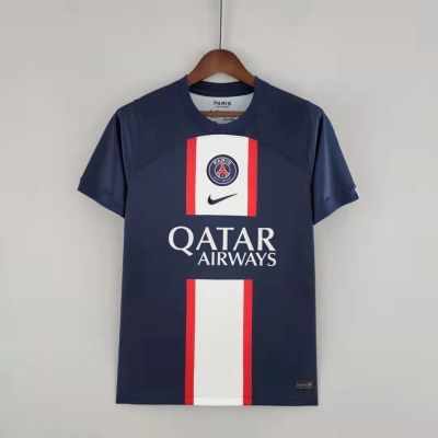ปารีส Saint-Germain สโมสรฟุตบอลเสื้อสำหรับ 22-23 ฤดูกาล เสื้อฟุตบอล เสื้อ ผ้าโพลีเอสเตอร์ (กองทัพเรือสี) การประกันคุ