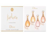 SET DIOR JADORE LA COLLECTION 4IN1 (4X5ML)  FOR WOMEN น้ำหอมของขวัญขนาด 5ml 4 ขวดในกล่องสวยหรู