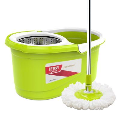 Microfiber Cloth Mop With Spin Centrifugal Drainer Bucket For Home And Kitchen Floor Cleaning Tools And Accessories No Hand Wash