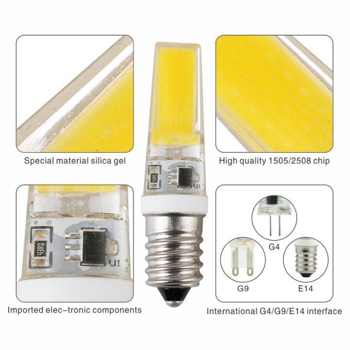 2023-new-lan84-larzi-g9-g4-led-หลอดไฟ-e14ลดแสง-ac-dc-12v-220v-3w-6w-9w-cob-smd-ไฟแสงสว่างแอลอีดีเปลี่ยนโคมไฟระย้าไฟสปอตไลท์ฮาโลเจน