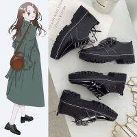 ℗◊ Shoes female students Korean ins shoes wild black leather shoes鞋子女学生韩版ins鞋百搭黑色皮鞋平底学院风英伦复古小皮鞋hanxj.my