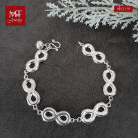 MT สร้อยข้อมือเงินแท้  อินฟินิตี้ มีกระดิ่ง ข้อมือ 17, 18 ซม. Solid 925 Sterling Silver Infinity Link Bracelet (sb219) MT Jewelry มณีธารา