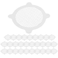 30 Pcs Disposable Shower Drain Hair Catcher Cover for Showers &amp; Bathtubs Mesh Stickers Mesh Filter Sink Strainer Sticker