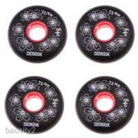 [WDC]▼ 4Pcs Inline Skate Wheels 84A Inline Roller Hockey Fitness Skate Replacement Wheels - 72mm/76mm/80mm