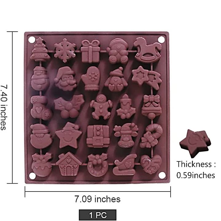 แม่พิมพ์ซิลิโคน-คริสมาสต์-25ช่อง-แม่พิมพ์ซิลิโคน-แม่พิมพ์ขนม-แม่พิมพ์ทำเทียน-แม่พิมพ์ทำขนม-แม่พิมพ์ทำคุ้กกี้