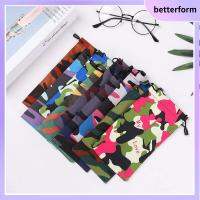 BETTERFORM 5Pcs Random Color อ่อนนุ่ม ลายพราง เครื่องประดับ คอนเทนเนอร์แว่นตา กระเป๋าใส่แว่น กล่องใส่แว่นอ่านหนังสือ กระเป๋าผ้าแว่นตา