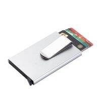 Slim Metal Card Wallet Business Minimalist Credit ID Card Holder Luxury RFID Cardholder Automatic Pop-up Money Clip Dropshipping Card Holders