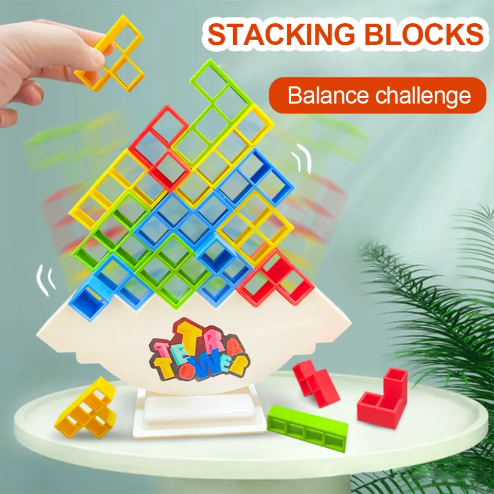 Tetra Tower Game Balance Tower Puzzle Board Game Kids Building