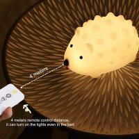 Lovely LED Night Light For Children Cartoon Hedgehog Shape Night Lamp USB Rechargeable Kids Bedside Night Light Table Decor