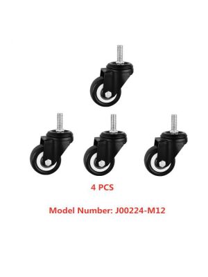 4 Pcs/Lot Casters 2-inch Gold Drill Screw Caster M12 Movable Universal Wheel Medical Equipment