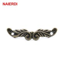 10PCS NAIERDI 46mm x 10mm Bronze Tone Cabinet Drawer Handles Pulls Jewellery Box Handle Knobs With Screws For Furniture Hardware