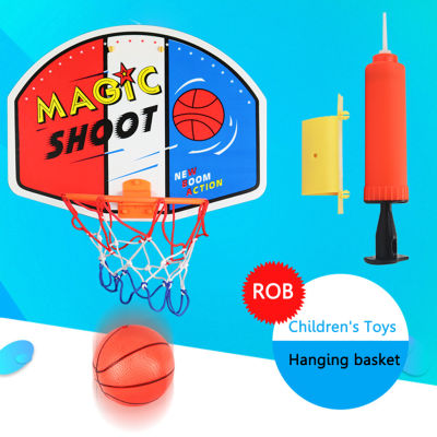 1set Children&amp;apos;s Mobile Wall-mounted Basketball Stand Indoor Hanging Shooting Frame Basketball Board Sports Toys